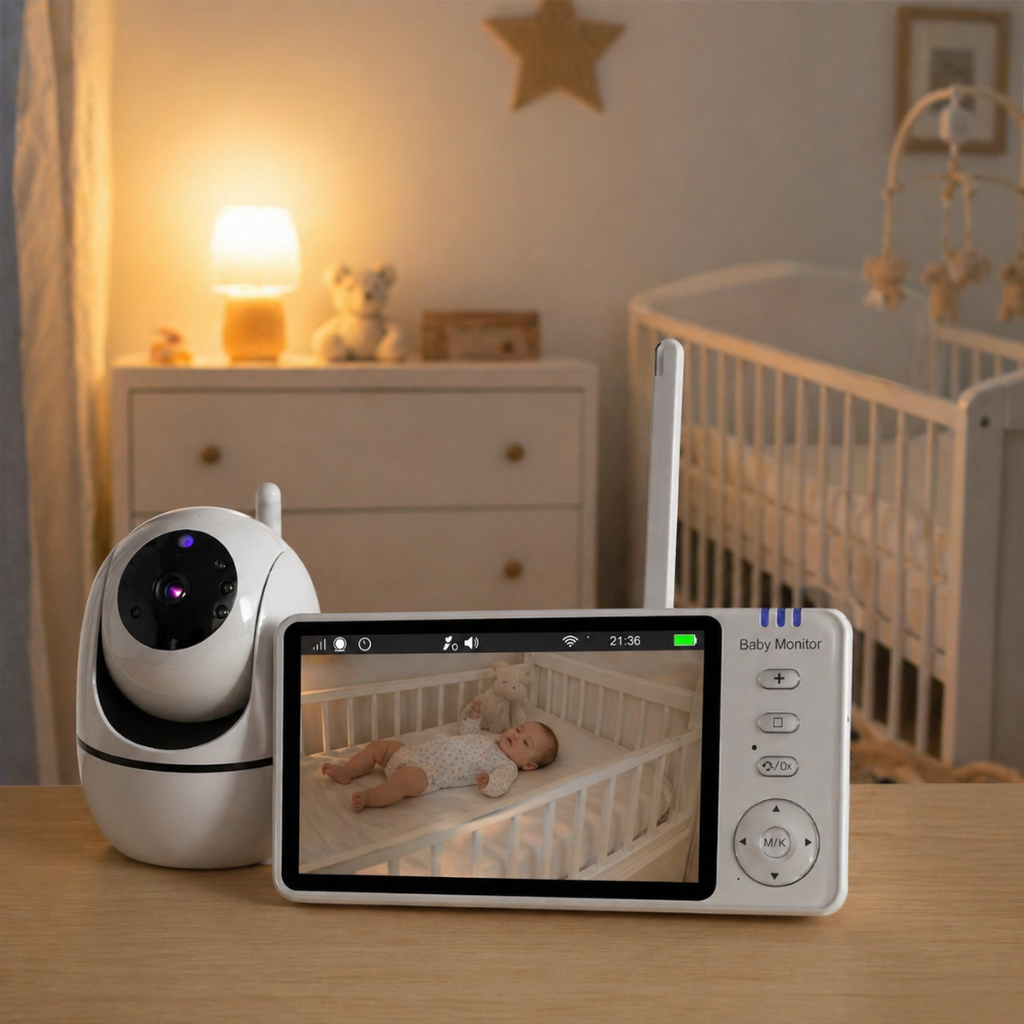 Babyphone Vidéo HD avec Moniteur & Vision Nocturne