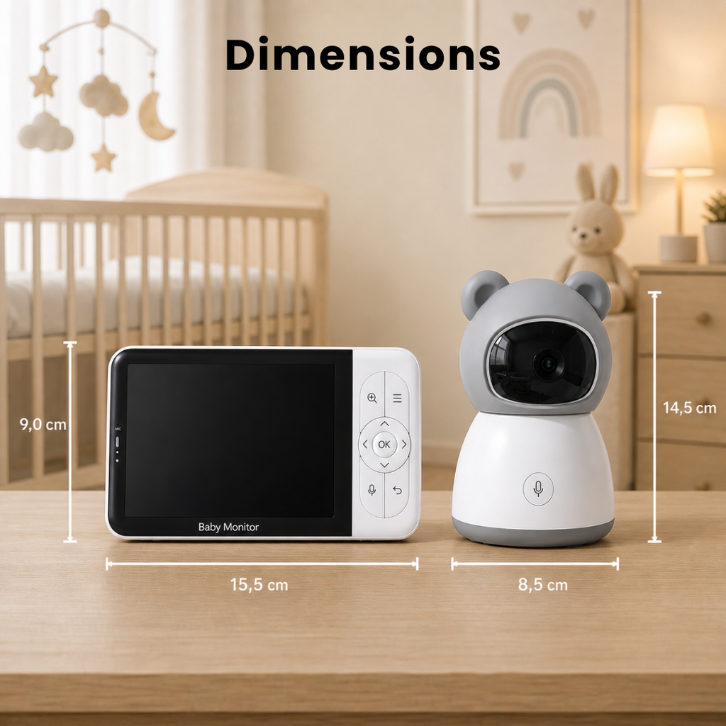 Babyphone Vidéo HD avec Moniteur & App Mobile