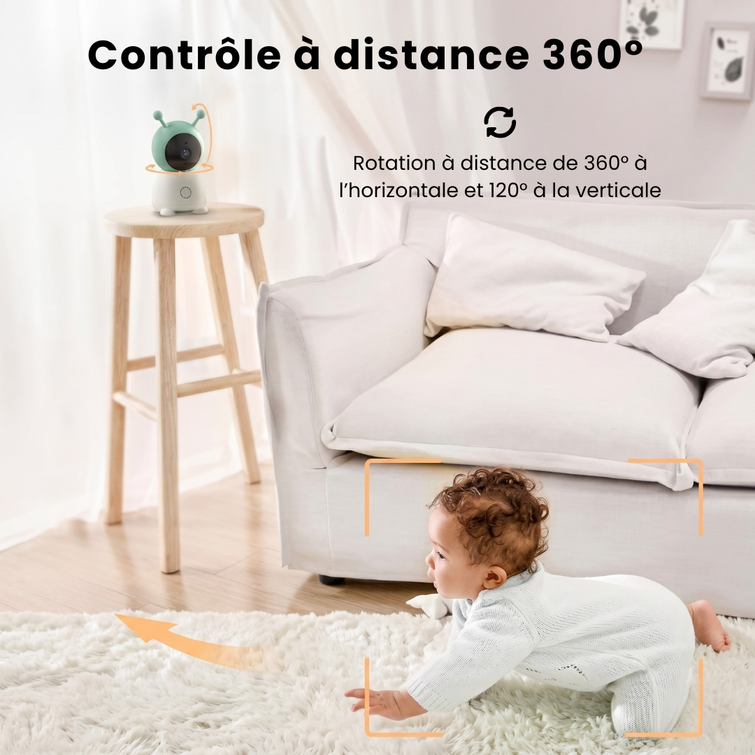 Babyphone HD avec Moniteur & App Mobile